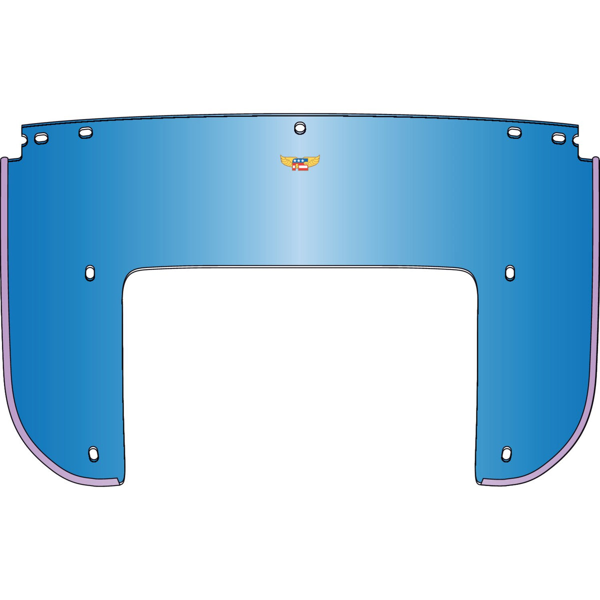 National Cycle Beaded 5-bolt lower window - Blue