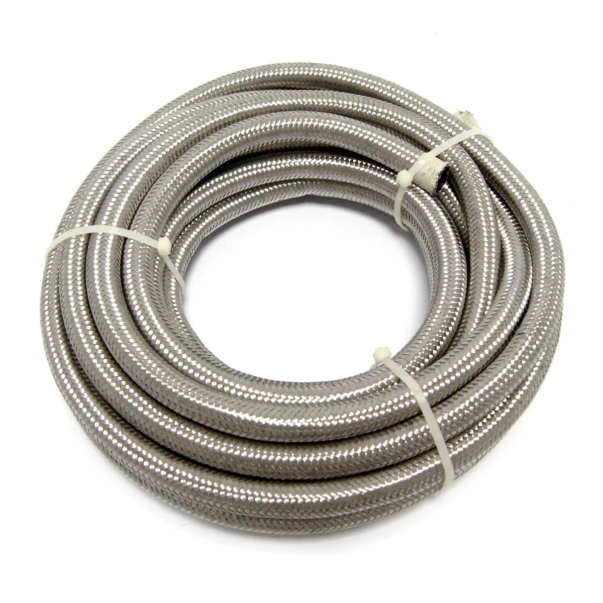 MCS Braided hose 3/8" (10mm) - Stainless clear