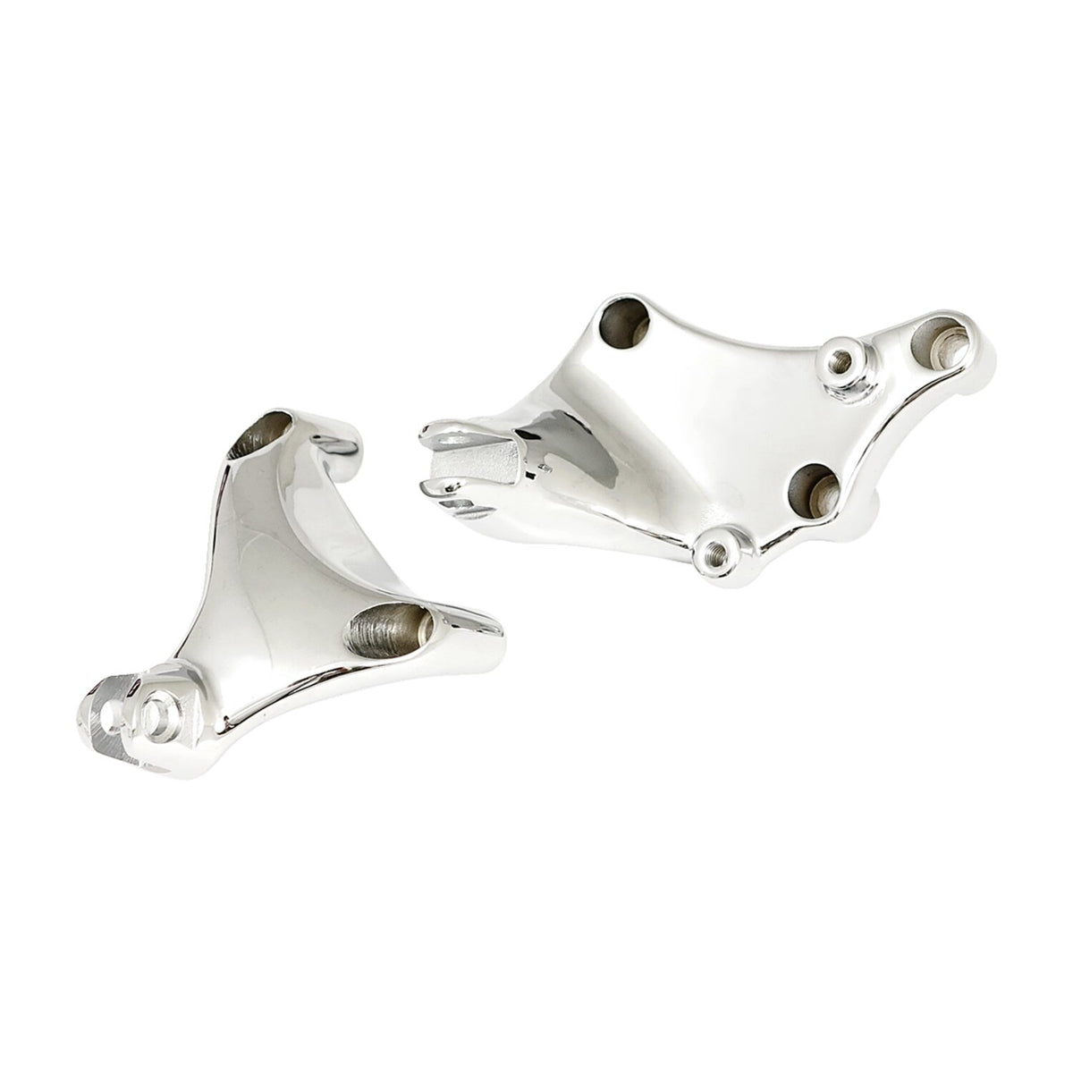 MCS Passenger footpeg mount bracket set - Chrome