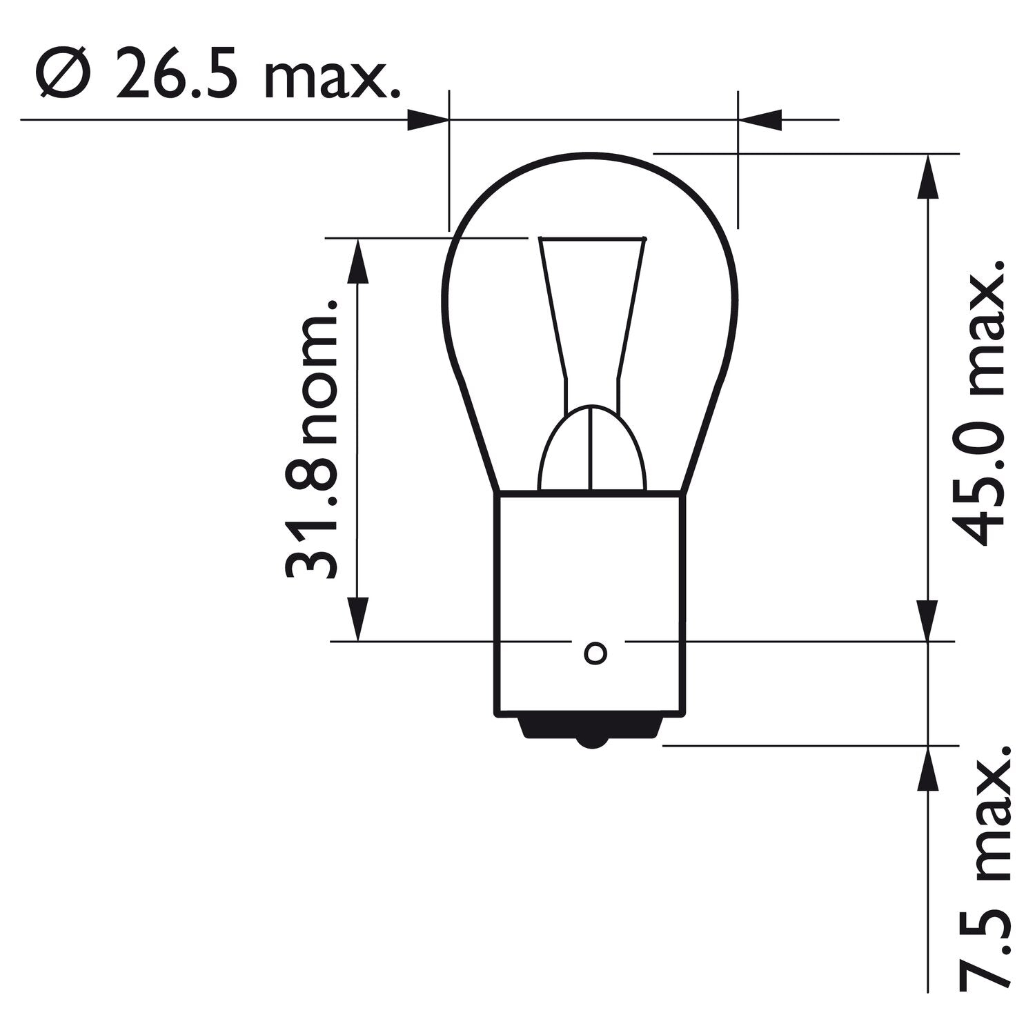 Philips turn signal light bulb P21W