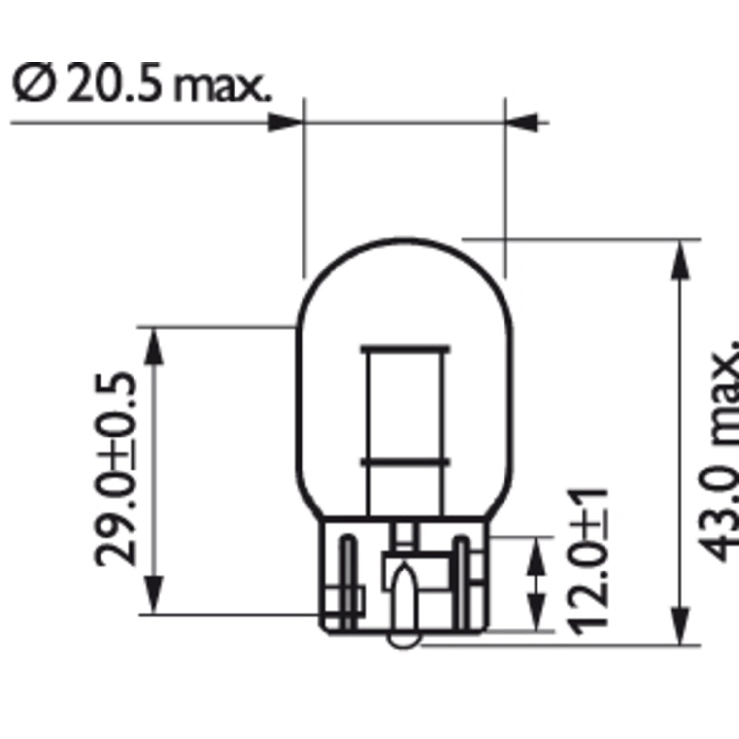 Philips light bulb WY21W