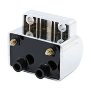 MCS Late OEM style ignition coil - 12v 5 ohm - Chrome