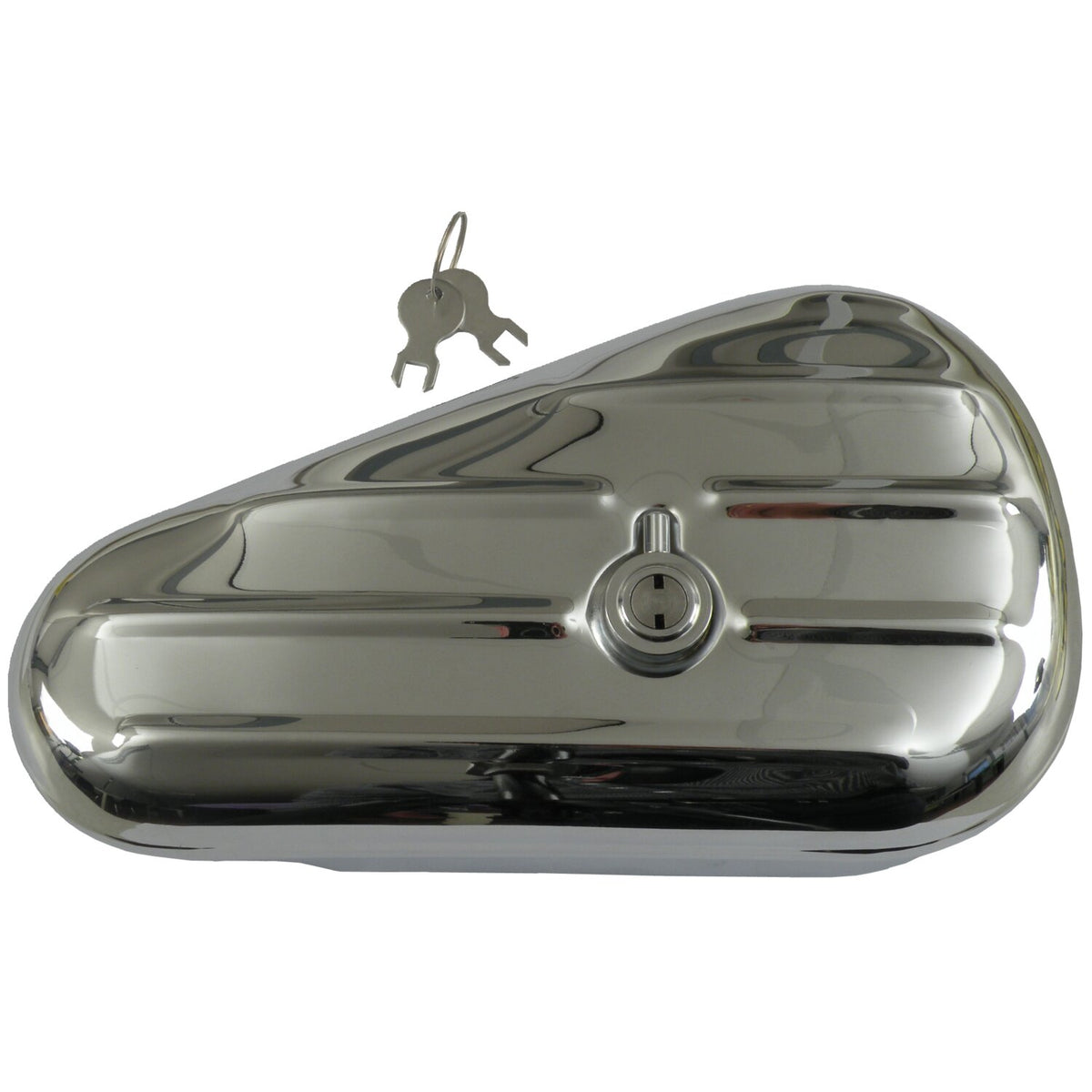 MCS Teardrop tool box ribbed - Chrome