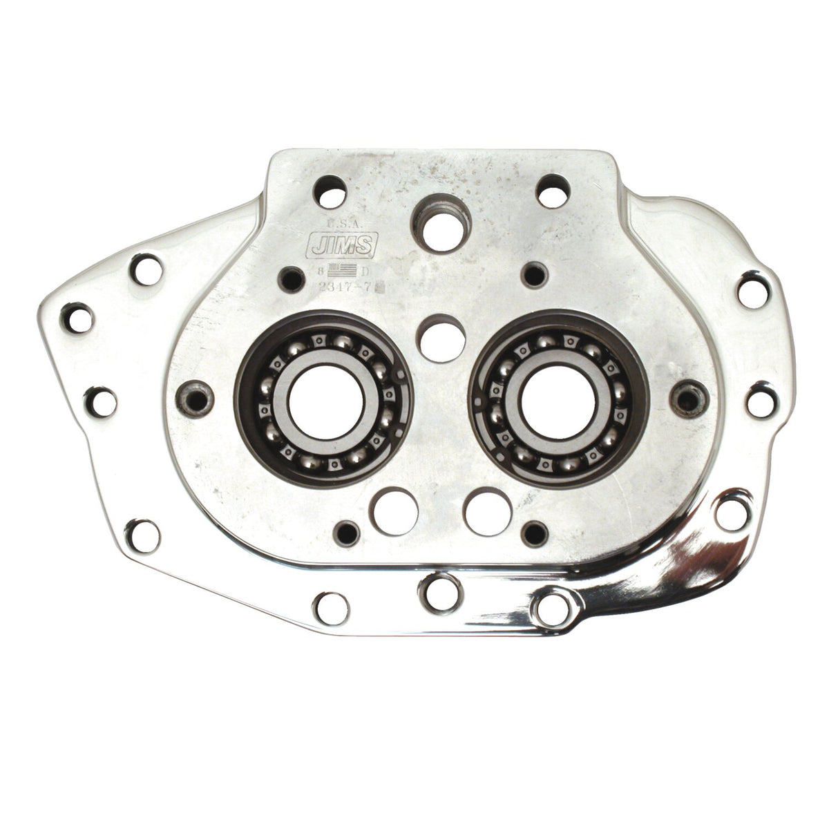 JIMS billet transmission trapdoor - With bearings - Polished
