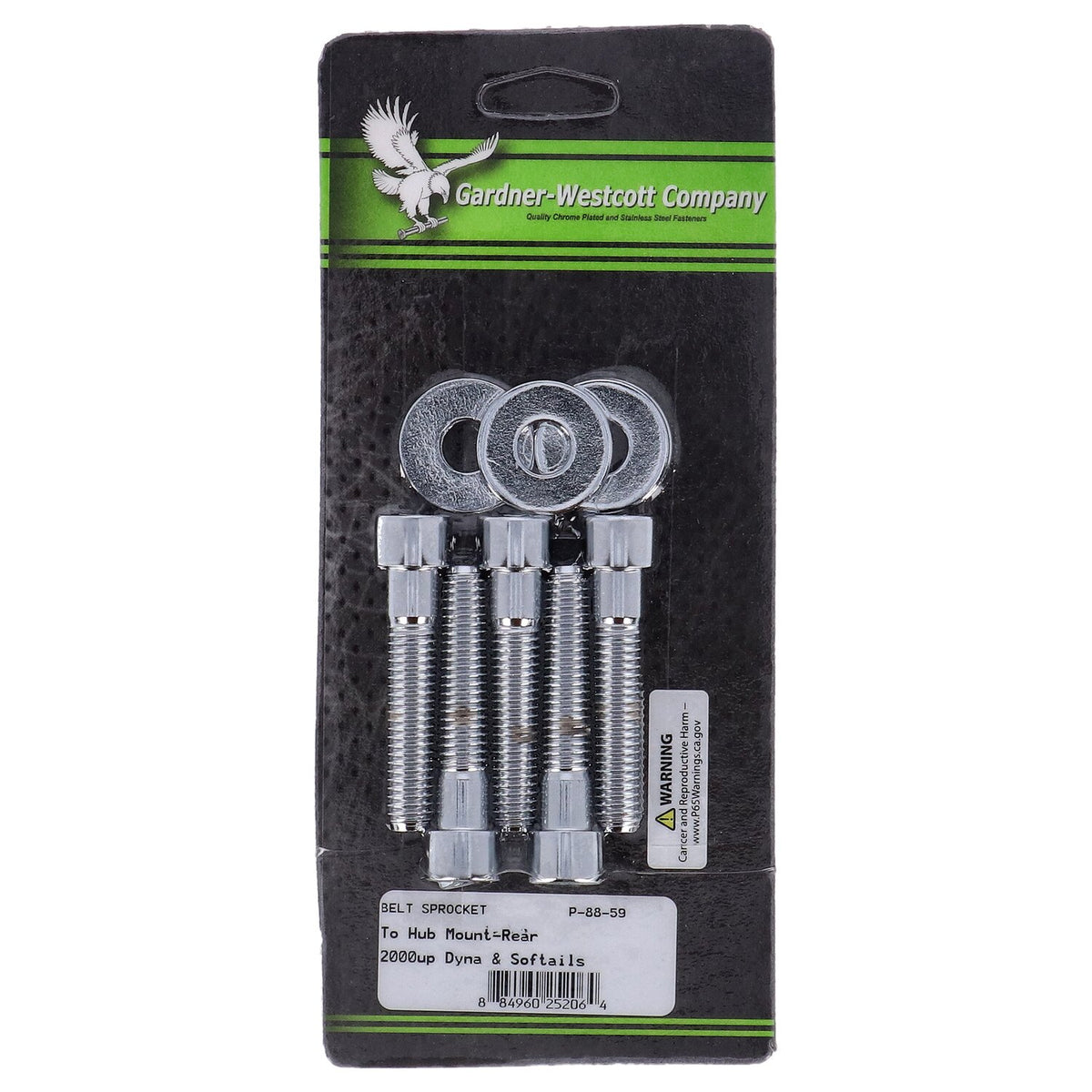 Gardner-Westcott rear belt pulley mount kit allen polished chrome