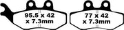 Ebc Sfa Series Organic Scooter Brake Pads - Front & Rear