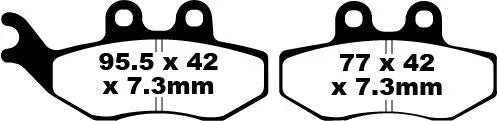 Ebc Sfa Series Organic Scooter Brake Pads - Front & Rear