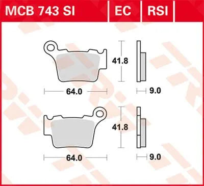 Trw Rsi Series Sintered Off-road Race Brake Pads - Rear