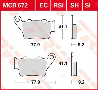 Trw Si Series Sintered Off-road Brake Pads - Rear