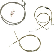 LA CHOPPERS Standard Stainless Braided Cable Kit for Ape Hangers