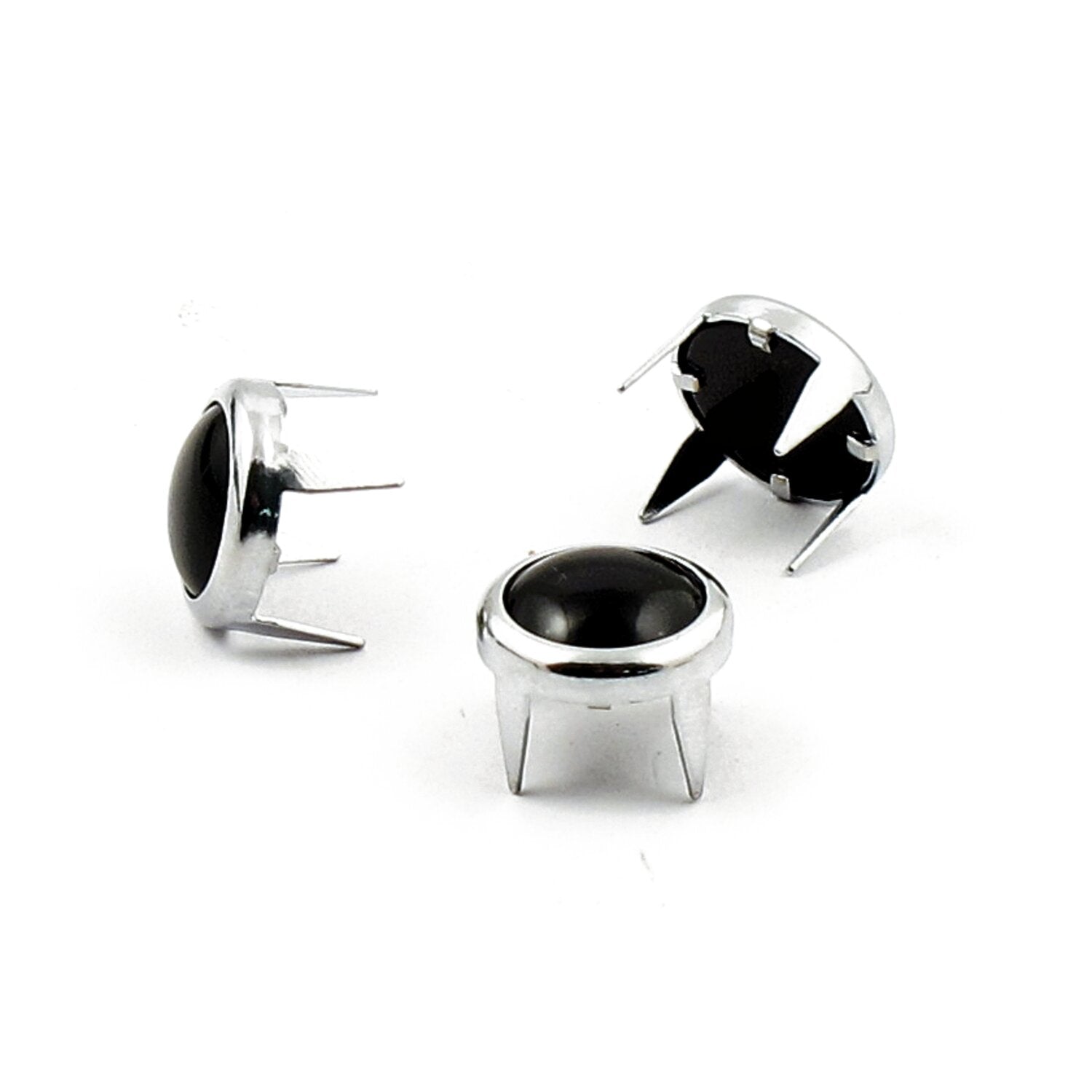 Mustang decorative studs - Chrome with black pearl