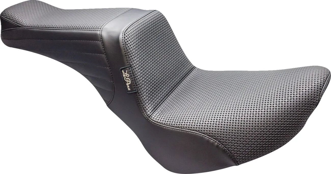 Le Pera Tailwhip Seat - Black Basketweave - For Harley Davidson