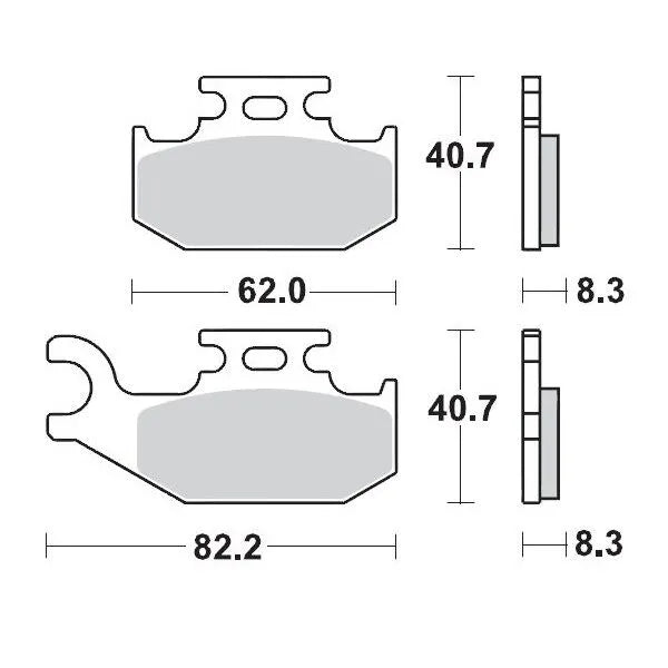 Moto-master Racing Brake Pads For Atv - Front