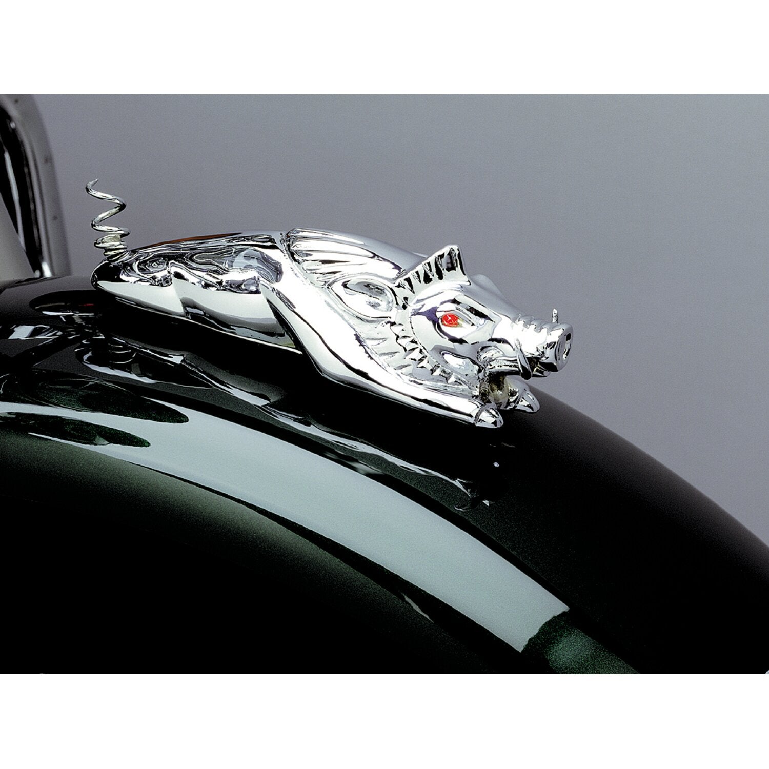 Kuryakyn 'Wild boar' front fender ornament - Chrome