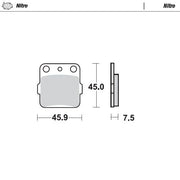 Moto-master Nitro Atv Brake Pads Sintered Metal - Front & Rear