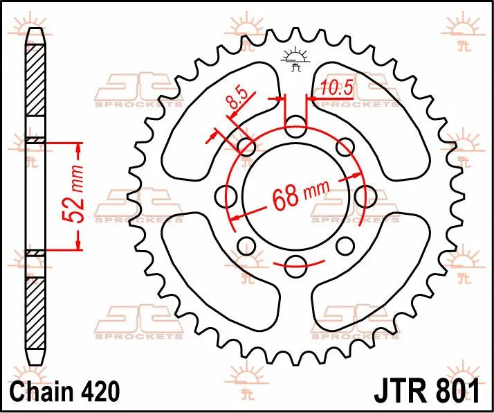 Jt Sprockets Steel Rear Sprocket 44t