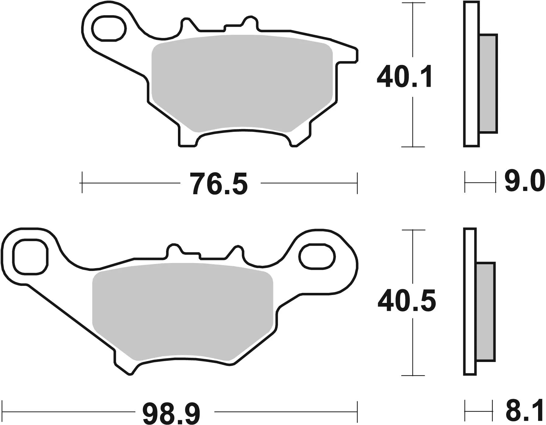 Sbs Hf Street Ceramic Brake Pads For Street Bikes - Front