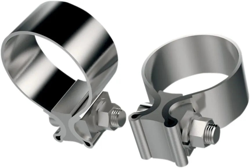 Khrome Werks Stainless Steel Muffler Clamps For 1.75" Mufflers