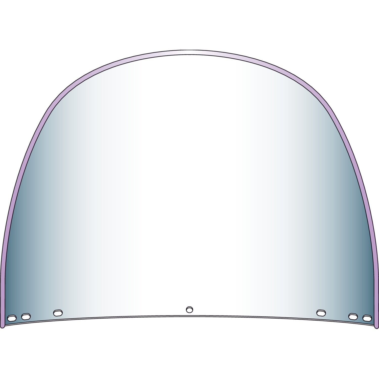 National Cycle repl - beaded top windshield window - Clear