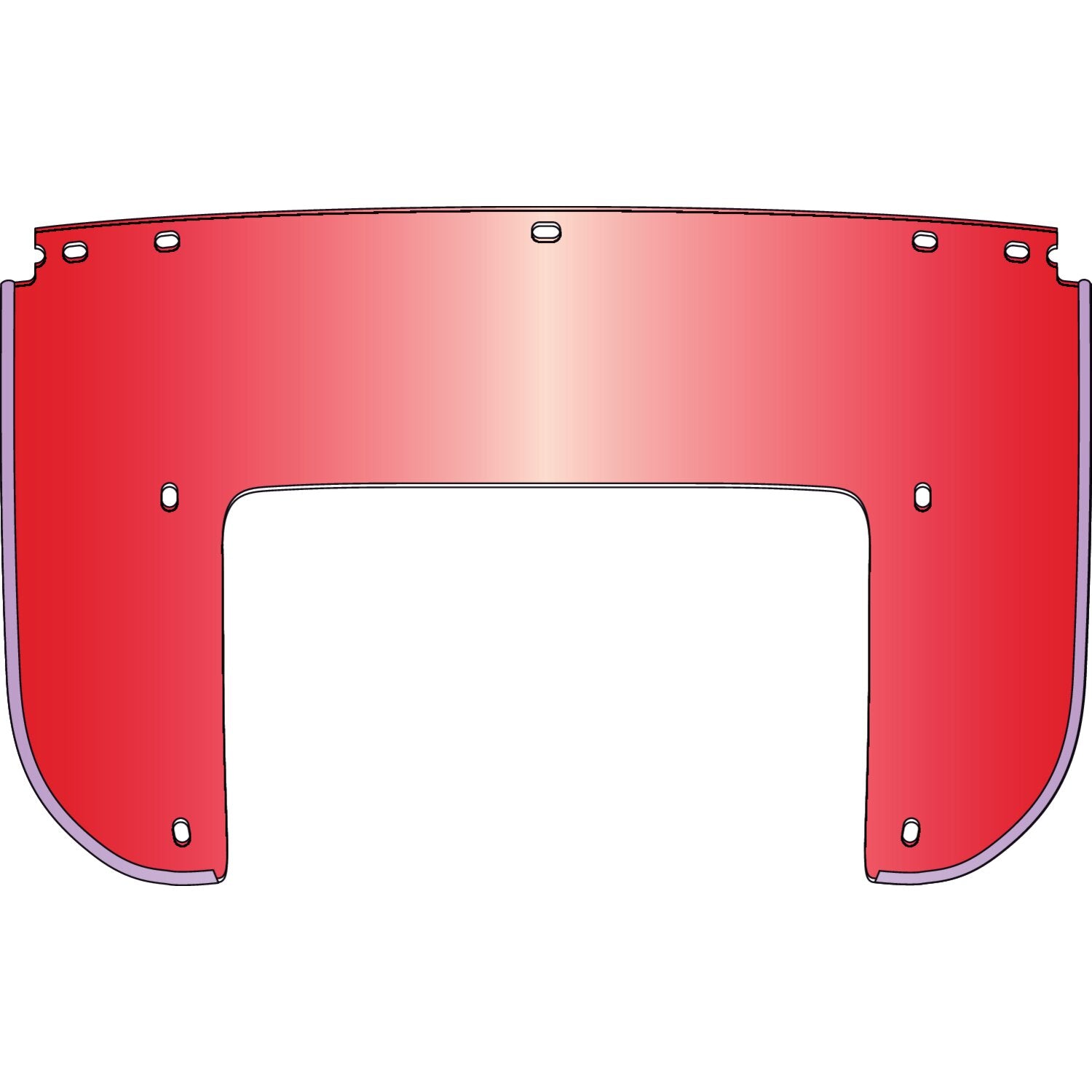 National Cycle Beaded 7-bolt lower window - Red