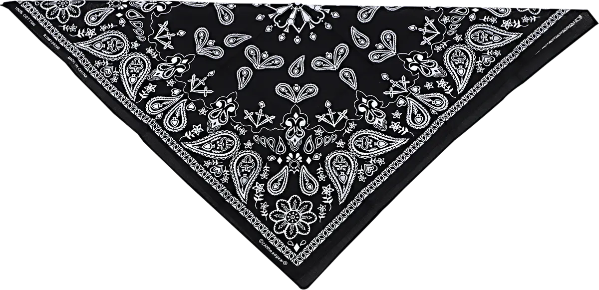 Zan Headgear Cotton Bandana 22" x 22" Paisley