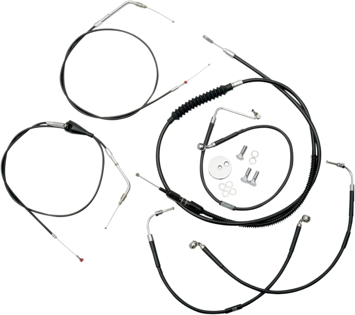 LA CHOPPERS Standard Black Vinyl Handlebar Cable Kit