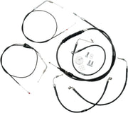 LA Choppers Standard Black Vinyl Handlebar Cable Kit for Ape