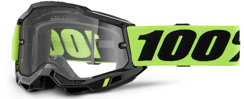 100% Accuri 2 Enduro Goggles Neon Yellow Clear Lens