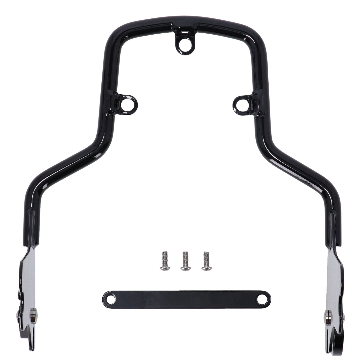 MCS Sissy bar kit 1-piece upright - Gloss black
