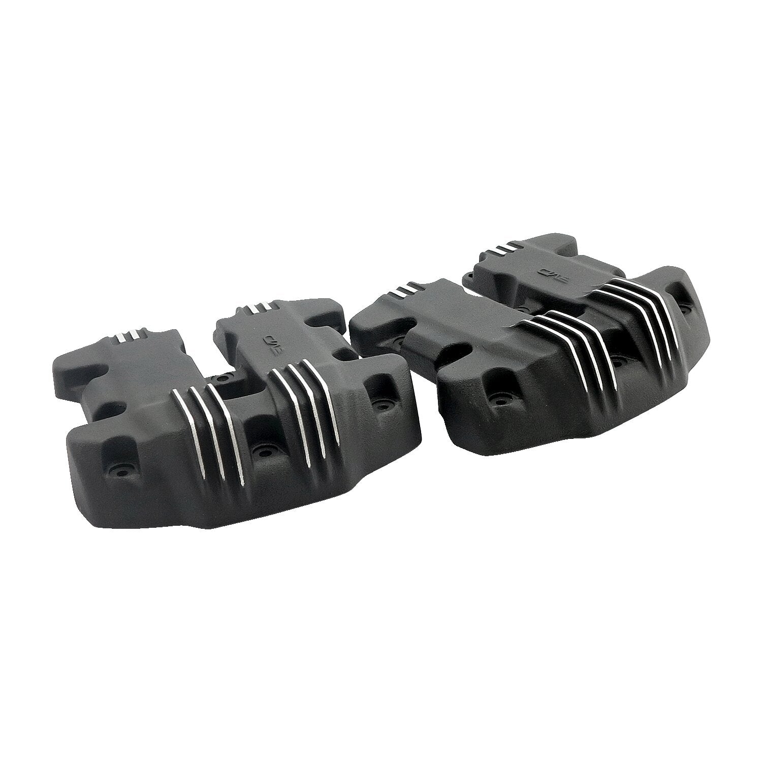 EMD 'Ribbed Style' rocker cover set - Black Cut
