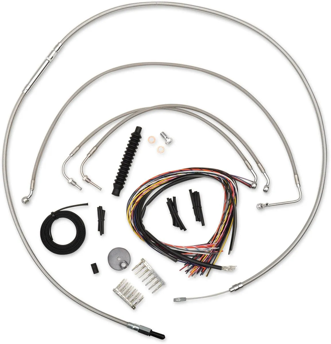 LA CHOPPERS Complete Handlebar Cable/Brake Line Kit for 18-20"