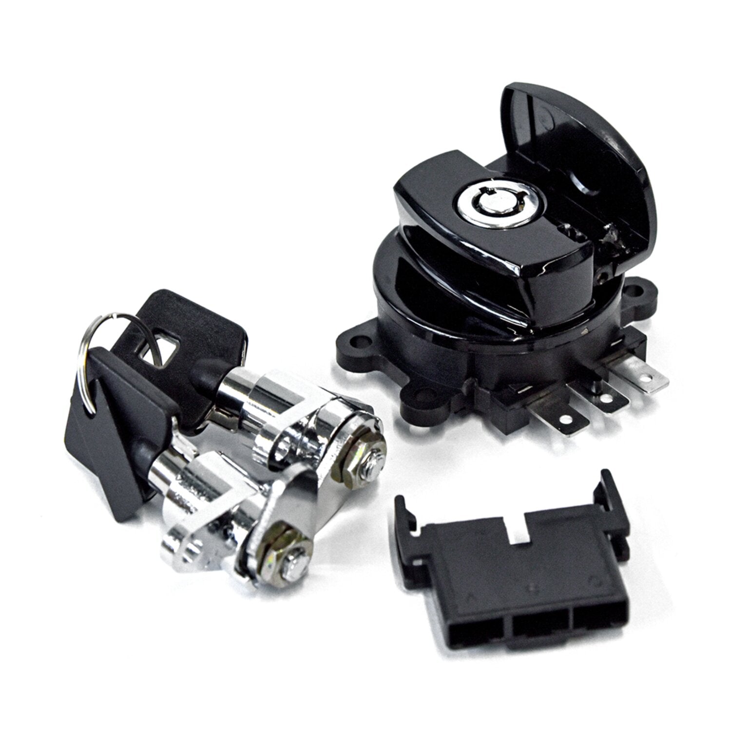 MCS FLHR ignition switch & saddlebag lock kit - Black