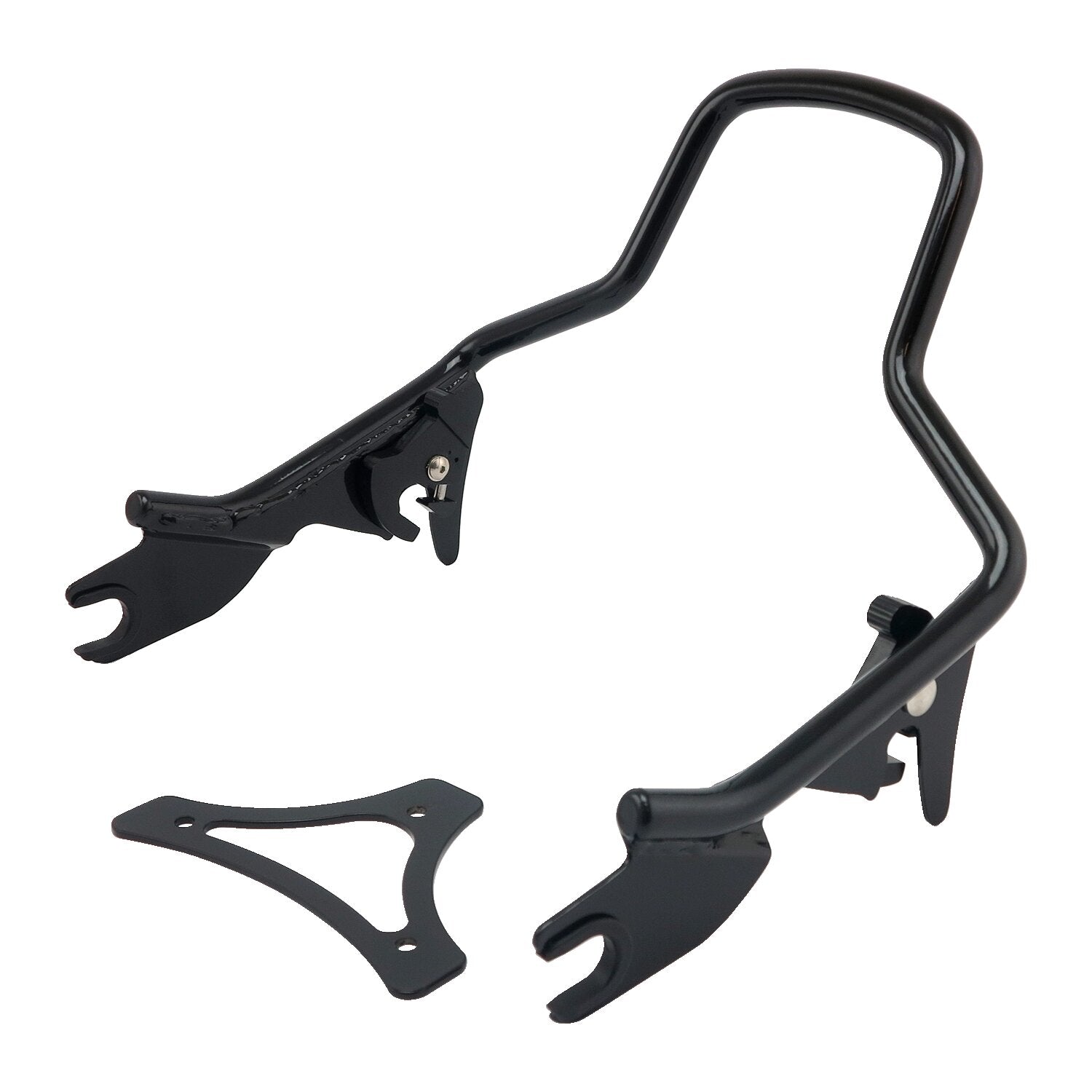 MCS Sissy bar kit 9.5" 1-piece upright - Gloss black