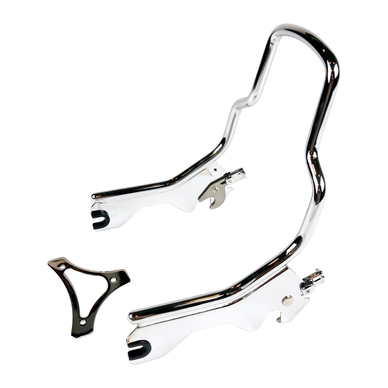 MCS Sissy bar kit 12" upright - Chrome