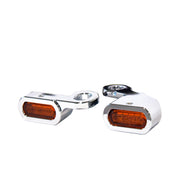 MCS Fastline below bar LED turn signal set - Chrome