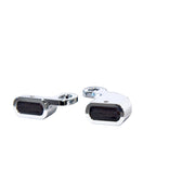 MCS Fastline below bar LED turn signal set - Chrome