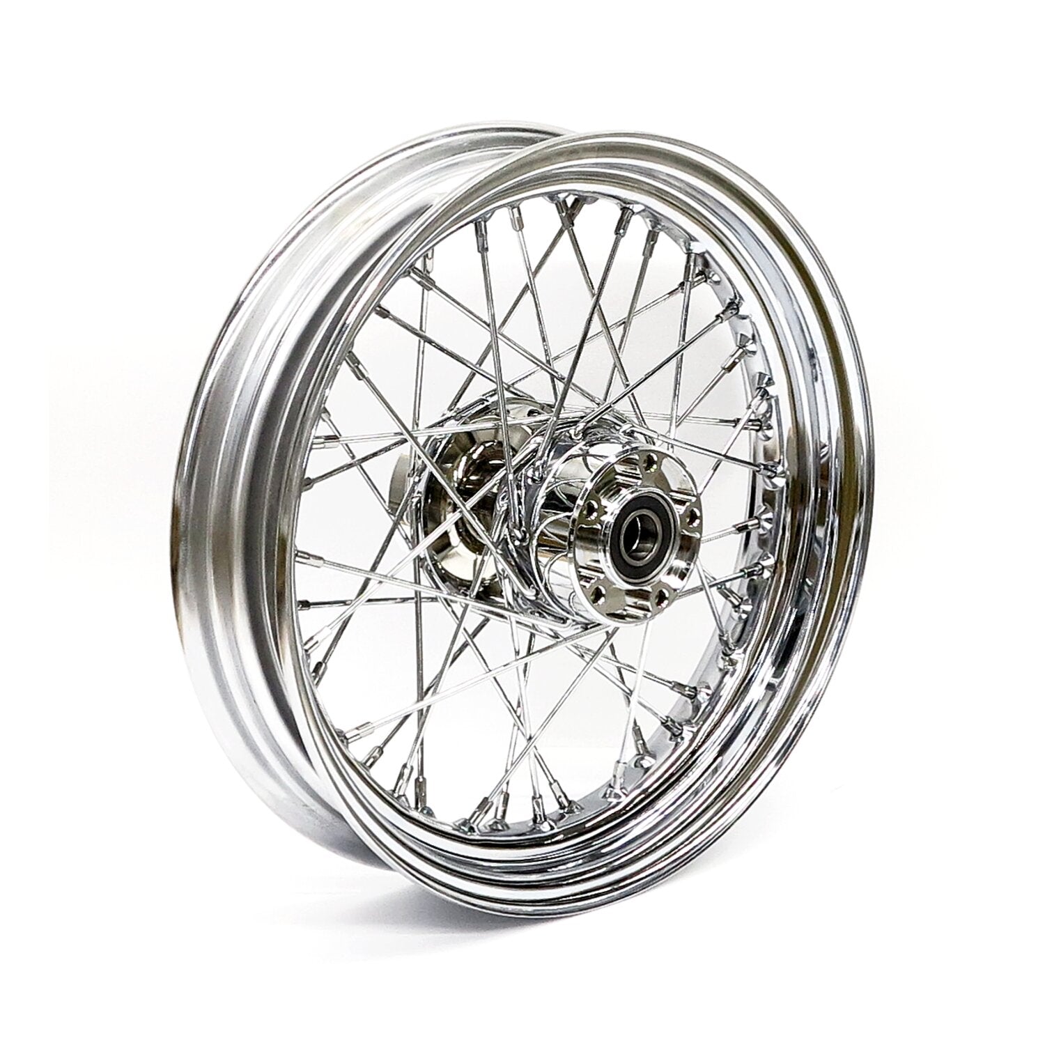 MCS 3.00 x 16 front wheel 40 spokes chrome