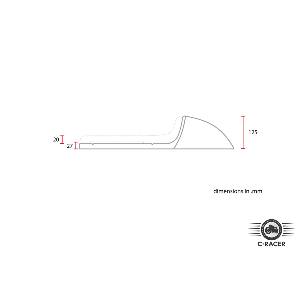 C-Racer C Classic seat - Dark brown