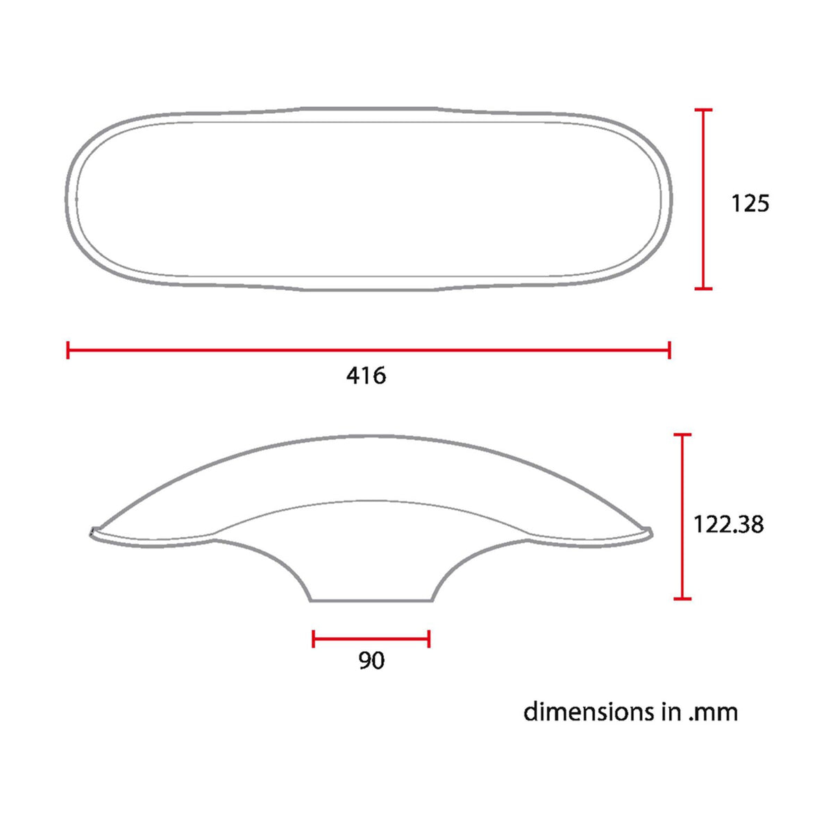 C-Racer universal 17/18" front fender No4 S