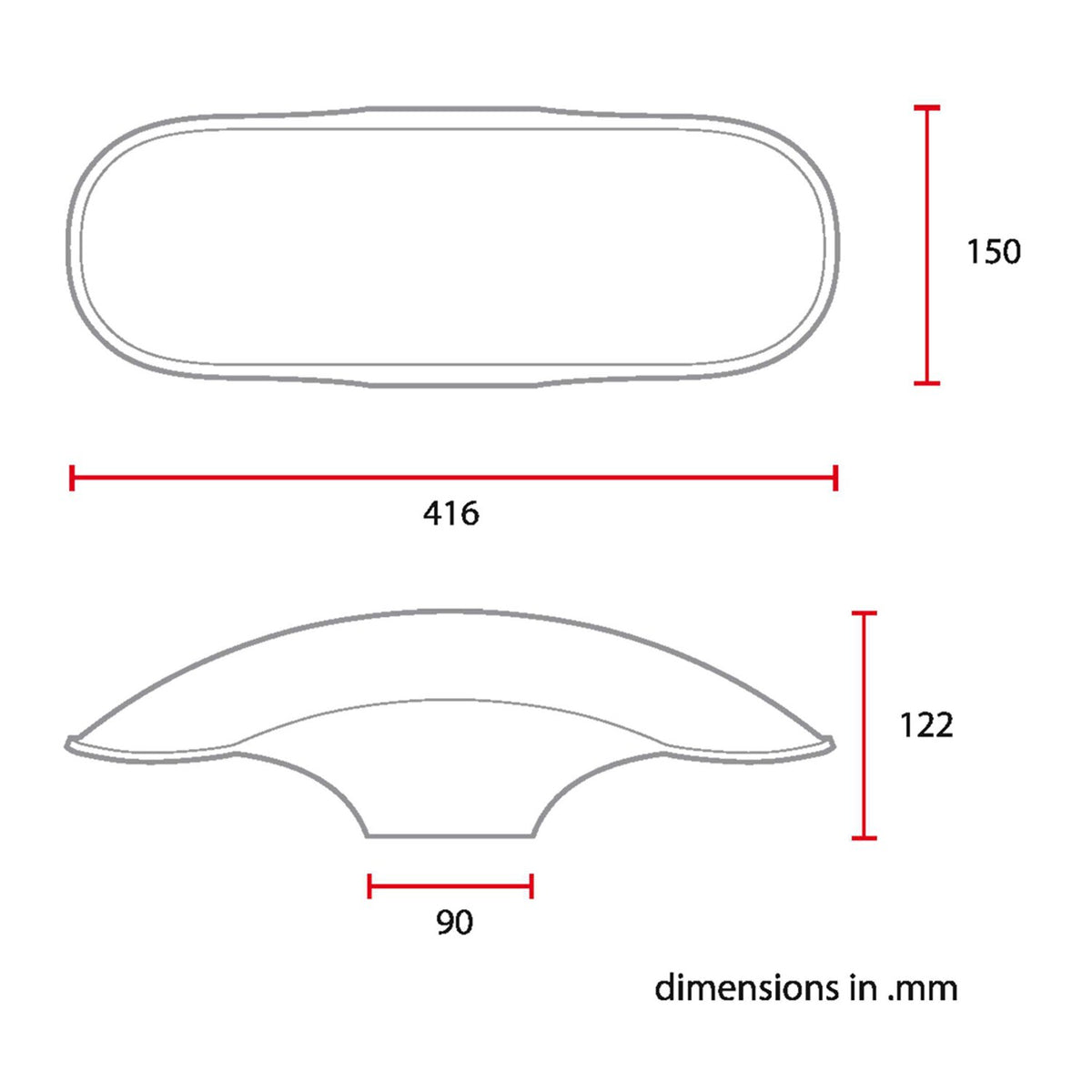 C-Racer universal 17/18" front fender No4 L