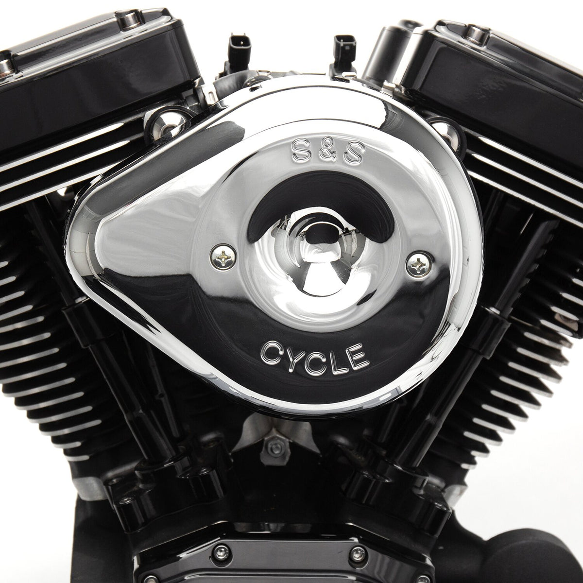 S&S Stealth teardrop air cleaner kit - Chrome
