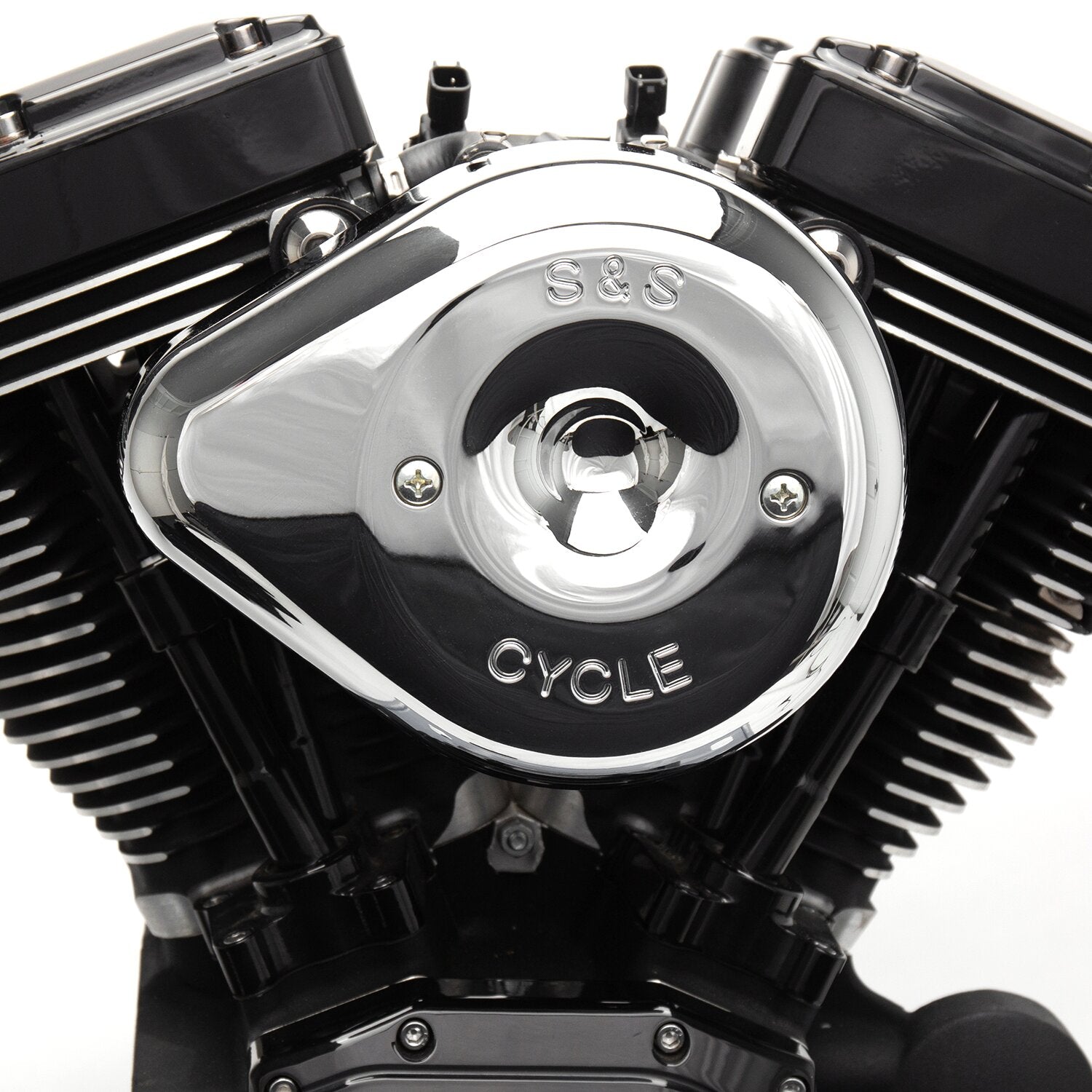 S&S Stealth chrome teardrop air cleaner kit