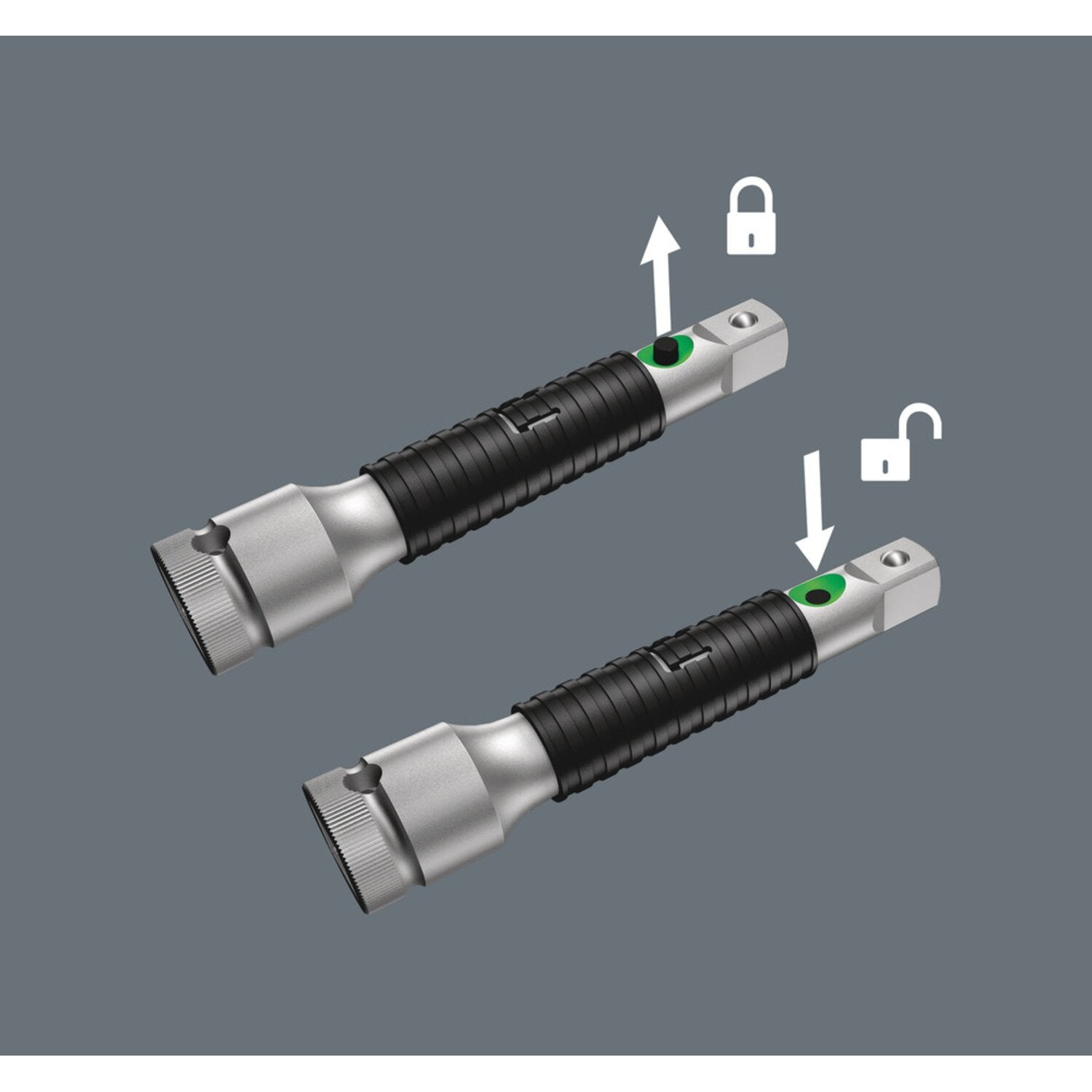Wera Zyklop 3/8" flexible lock long extension 200mm