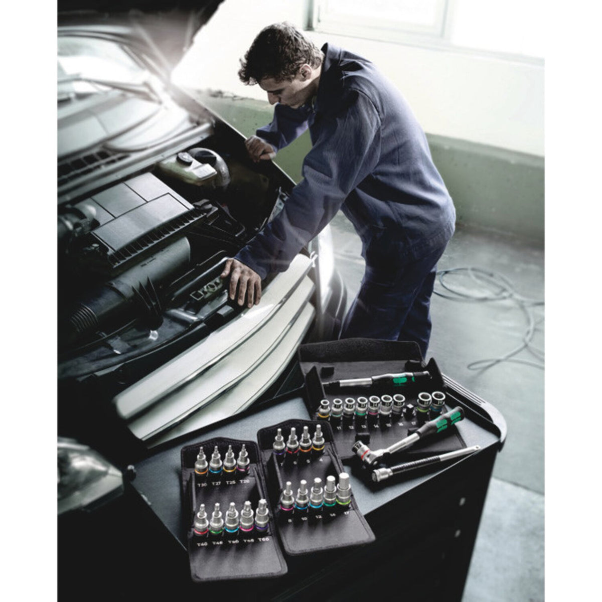 Wera Zyklop 1/2" drive Hex socket bit set - Metric