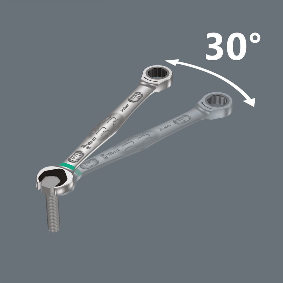 Wera ratcheting wrench set Joker open/ box end - Metric