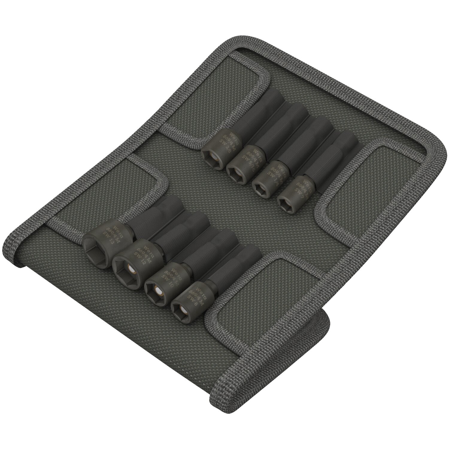 Wera 1/4" drive nutsetter set with belt pouch