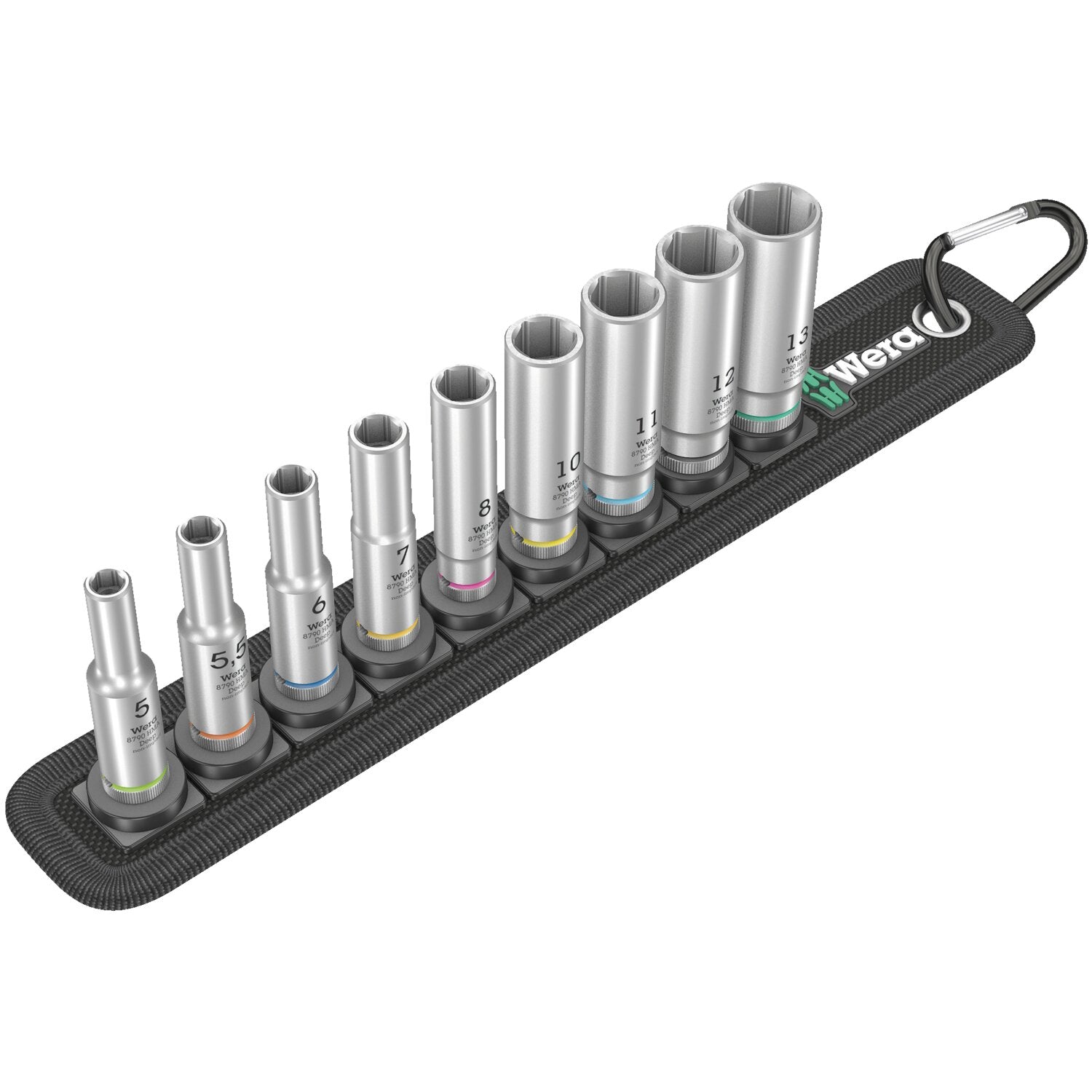 Wera socket belt with hex deep sockets - Metric