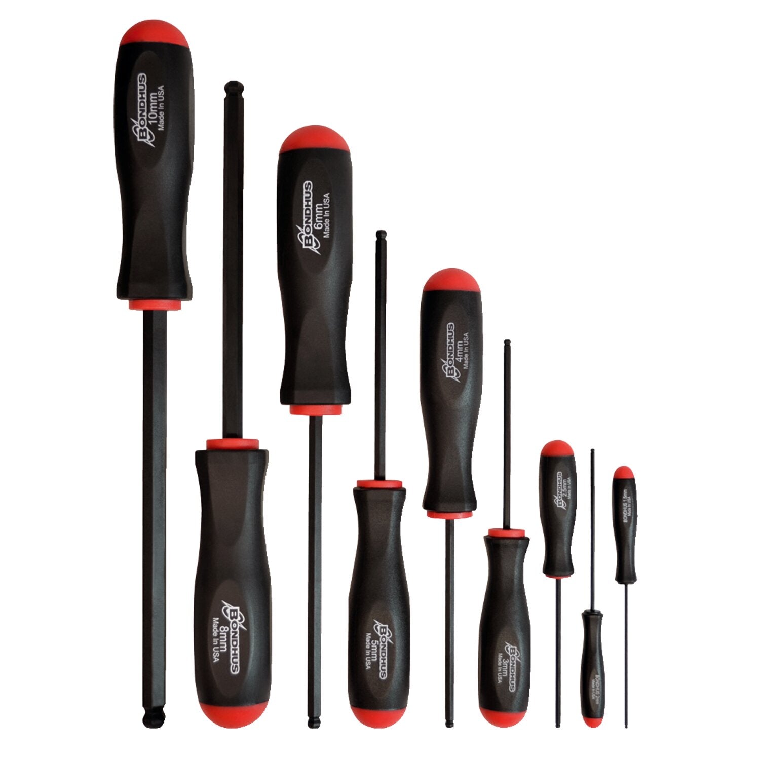 Bondhus Hex ball-end allen screwdriver set metric