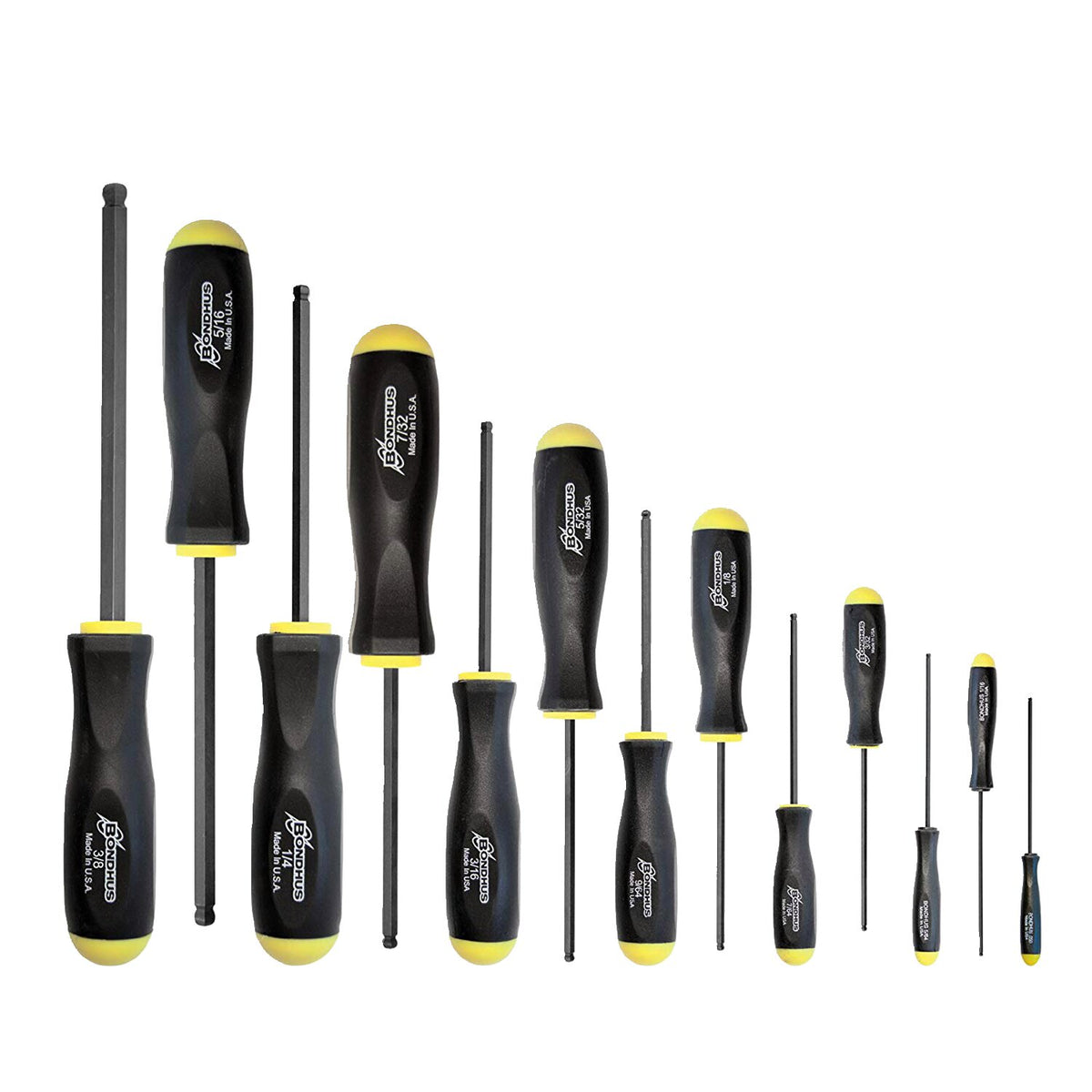Bondhus Hex ball-end allen screwdriver set US sizes