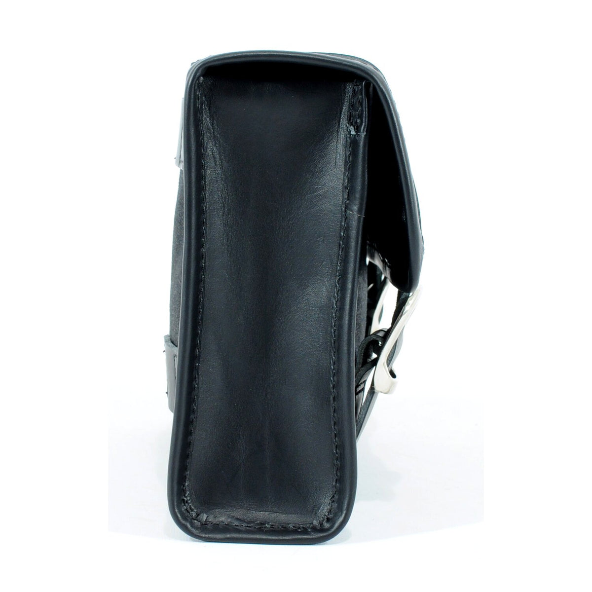 Longride 'Mini' waxed cotton saddlebag - Black